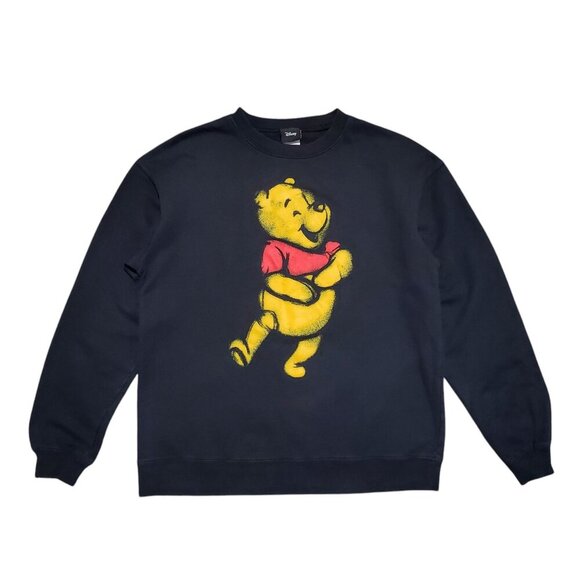 Vintage Disney Winnie the Pooh Jerry Leigh Black Crewneck Sweater - Small - Picture 1 of 7
